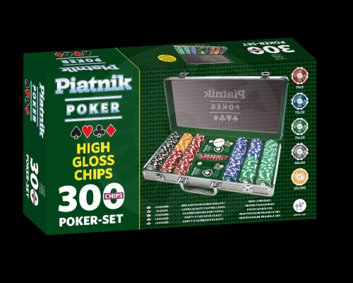 Piatnik Poker Set 300 High Gloss Chips (discount, check description)