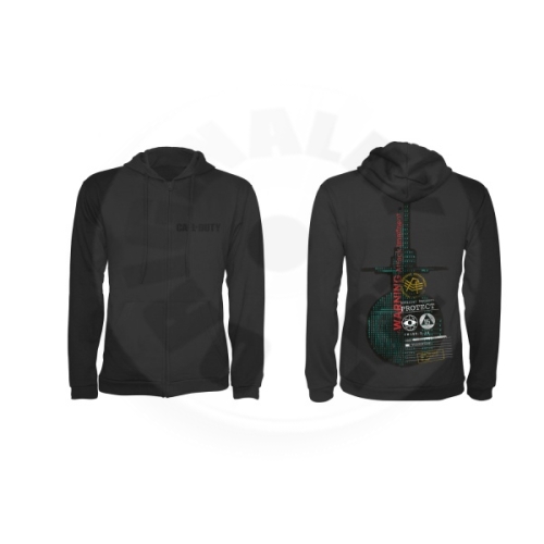 Call of Duty: Cold War Zipper Hoodie "Protect" Black - velikost - XXL