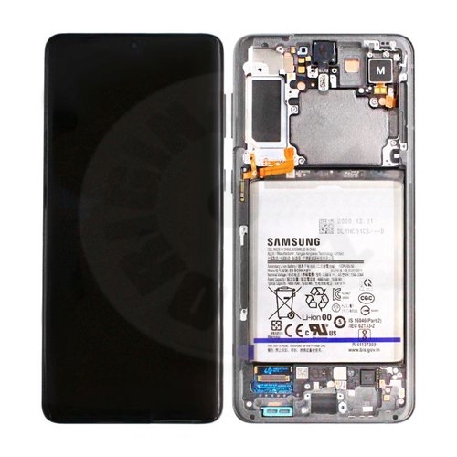 Samsung originální LCD a dotyková vrstva pro Galaxy S21+ 5G - stříbrná