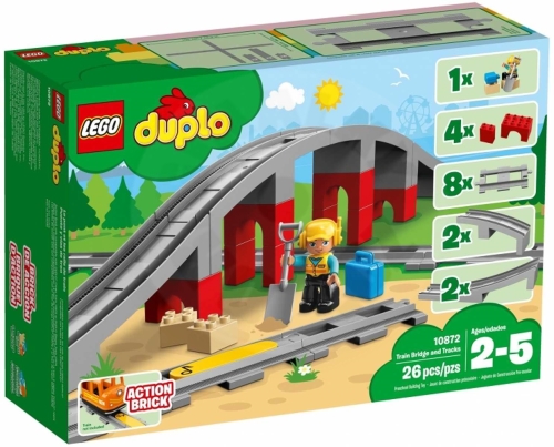LEGO® DUPLO Town 10872 Doplňky k vláčku – most a koleje