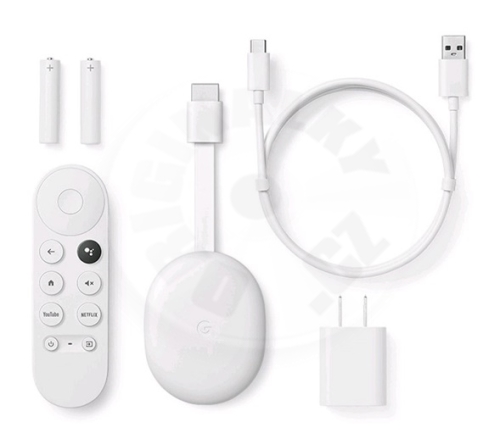 Nefunkční Google Chromecast 4 (s Google TV ovladačem) (sleva viz. popisek)
