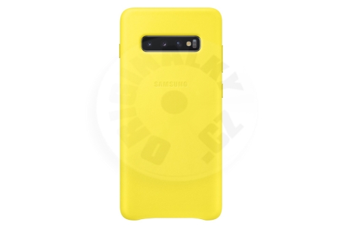 Samsung Kožený zadní kryt Galaxy S10+ - žlutá