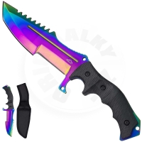 Pevný nůž "HUNTSMAN RAINBOW" s pouzdrem - CS:GO