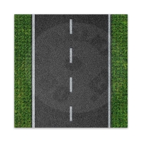 BRIXIES Plus 225.005 Designová podložka na stavění - rovná silnice 25,5 x 25,5 cm