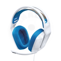 Logitech G335 Gaming Headset - bílá/modrá