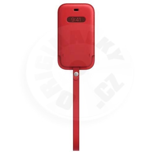 Apple iPhone 12 Mini kožená kapsa - červená