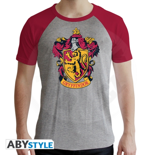 HARRY POTTER - Tshirt "Gryffindor" man SS grey & red XL_(1)