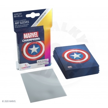 Marvel Champions Art Sleeves - Captain America (50+1 Sleeves)