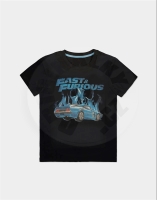 Difuzed Universal  Fast &amp; Furious  Blue Flames Men's Short Sleeved Tshirt  L