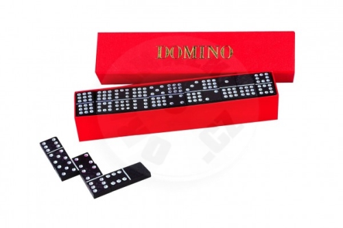 Detoa Domino společenská hra dřevo 28ks v krabičce 15,5x3,5x5cm