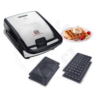 Tefal toustovač, sendvičovač, vaflovač Snack Collection SW 852 D, 700 Wm černá, stříbrná