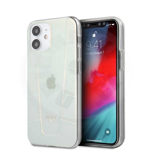 Mercedes transparent leather cover Line Iridescent for Apple iPhone 12 Mini