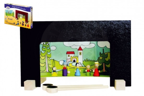 Detoa Magnetic Wooden Castle Theater with figures in a box 33.5x20x3.5cm