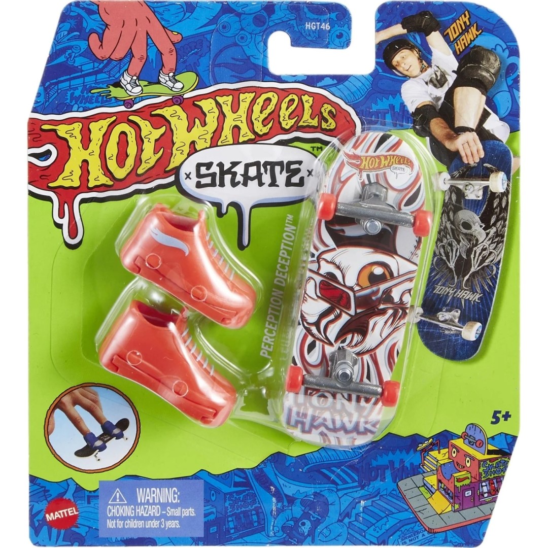 Mattel Hot Wheels: Skate - Perception Deception Tony Hawk Fingerboard Set  (HNG41)