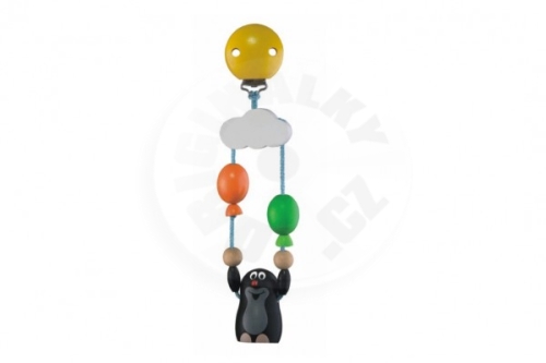 Detoa Hanger on a wooden mole stroller with 19cm balloons on the card