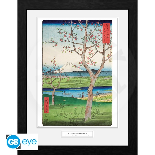 HIROSHIGE - Framed print "The Outskirts of Koshigay" (30x40)_(1)